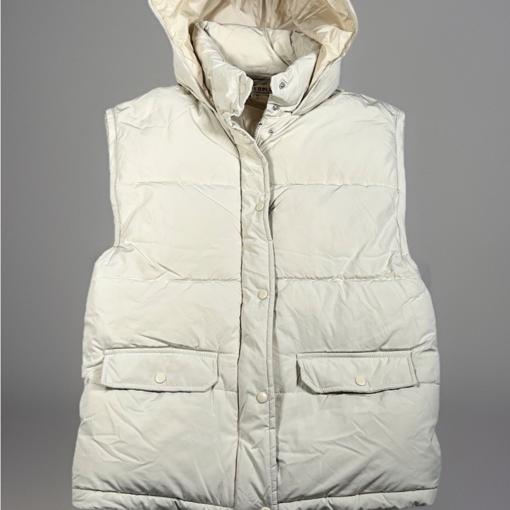 Free People Ivory Puffer Vest